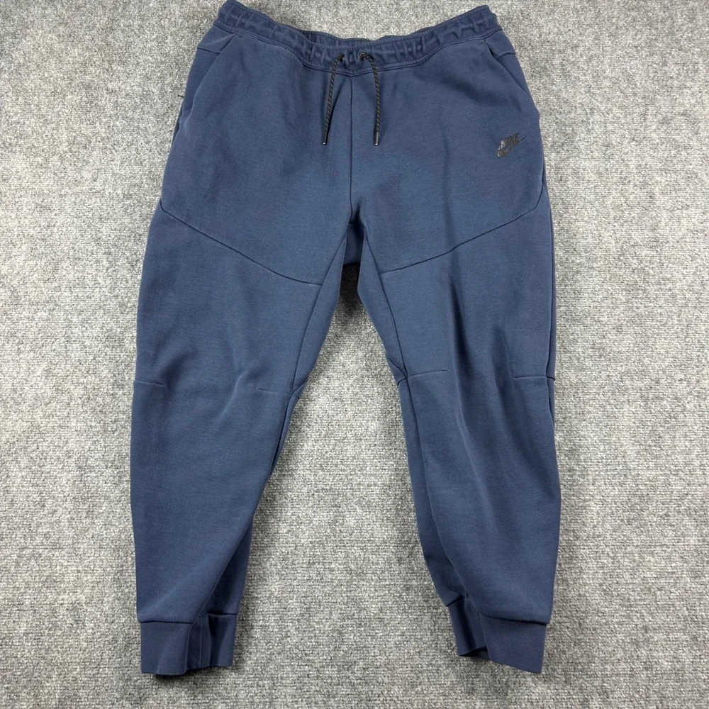 Nike Tech Fleece Joggers Mens XXL Blue CU4495-410 Tapered Sweatpants Athletic